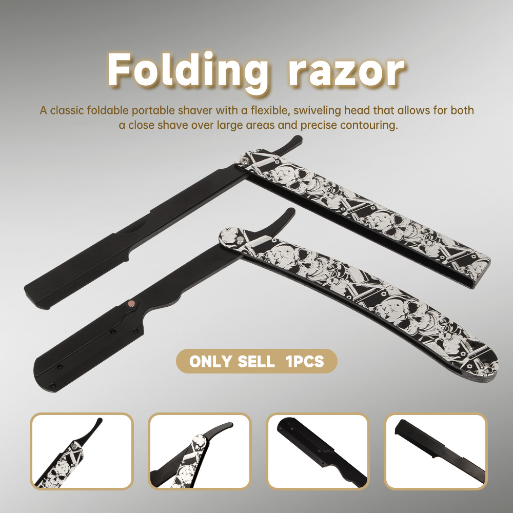 Men'S Grooming Eyebrow Trimming - Vintage Skull Art Print Handle Old-Fashioned