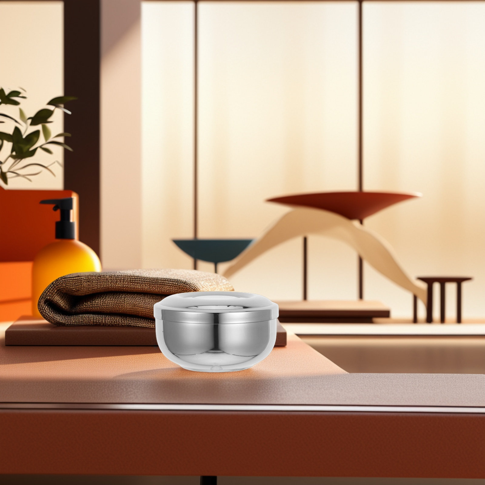 Men'S Grooming Kits - Stainless Steel Metal Shaving Bowl with