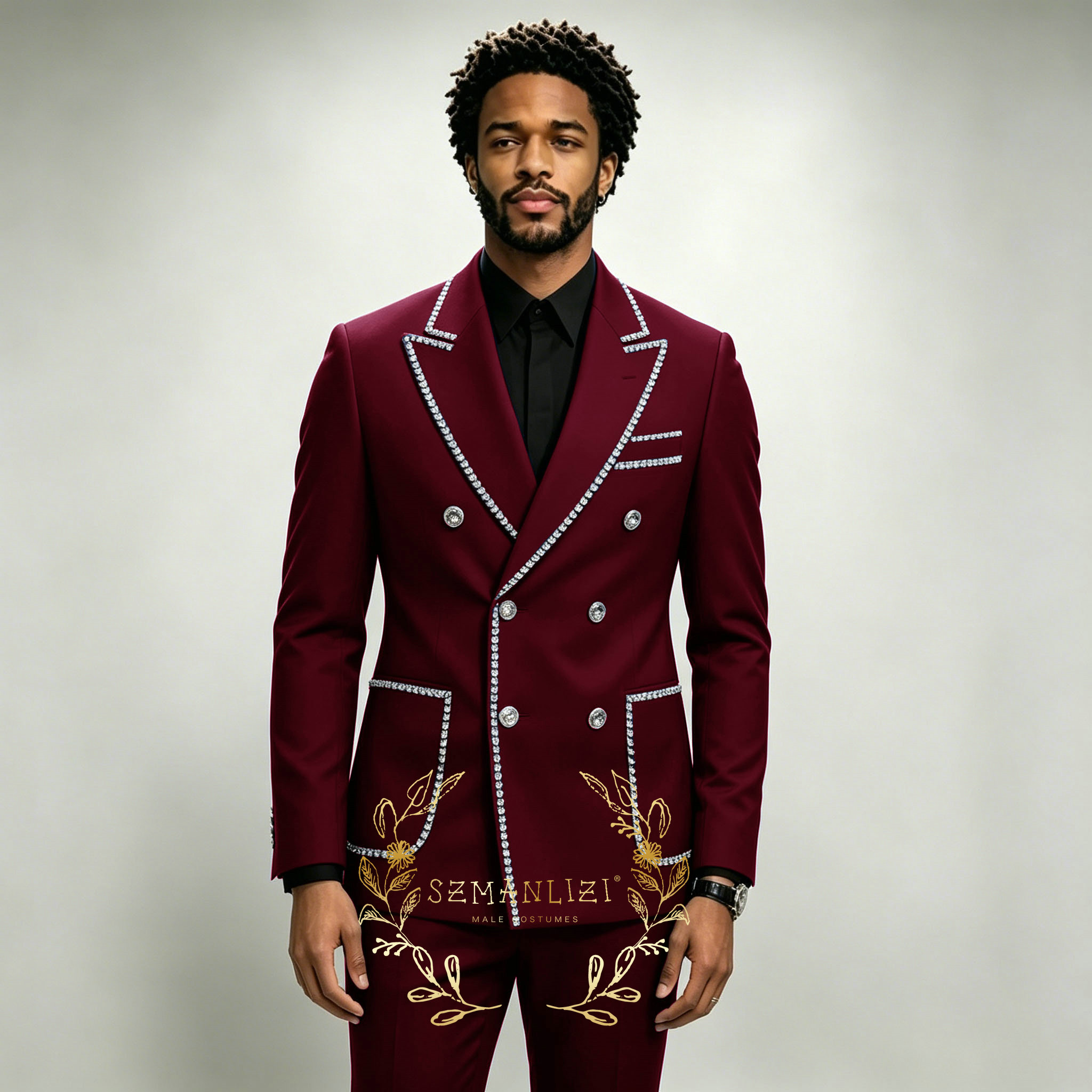 Luxury Men's Suits 2 Pieces Ro - Mens Grooming Kit Luxury 评论和价格