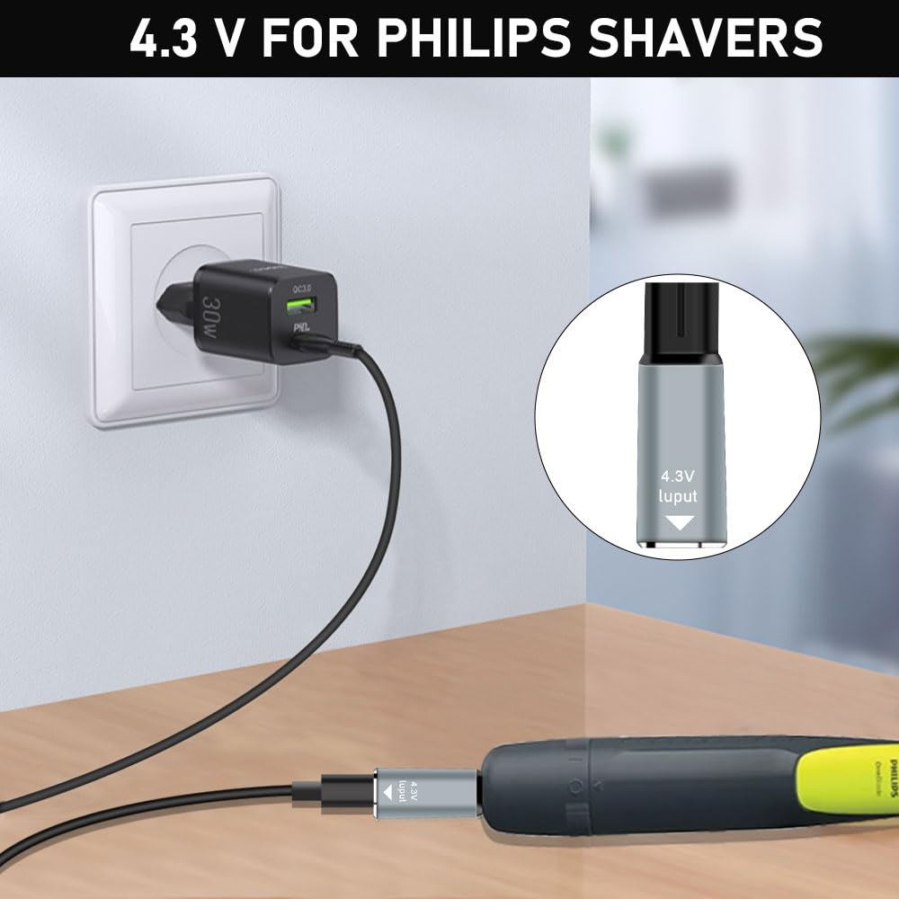4.3V Type-C Shaver Adapter Cha - Men'S Grooming Trimmer 评论和价格