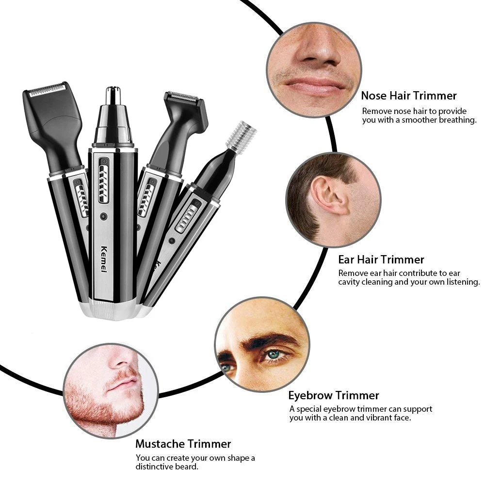 Kemei rechargeable electric al - Men'S Grooming Facial 评论和价格