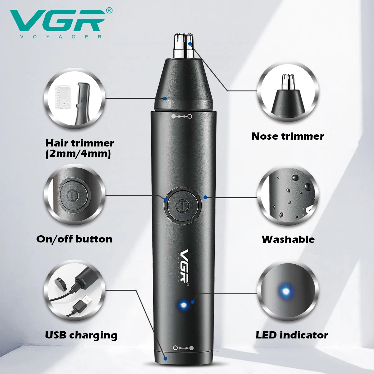 VGR Washable Nose Hair Trimmer - Nose Hair Trimmer 评论和价格