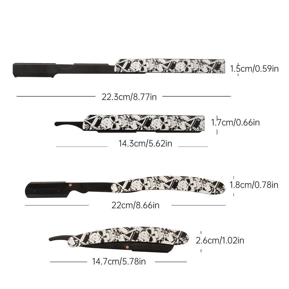 Vintage Skull Art Print Handle - Men'S Grooming Eyebrow Trimming 评论和价格