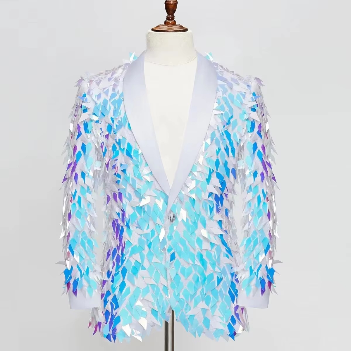 Men's Shiny Sequins Blazer Jac - Men'S Grooming Club 评论和价格
