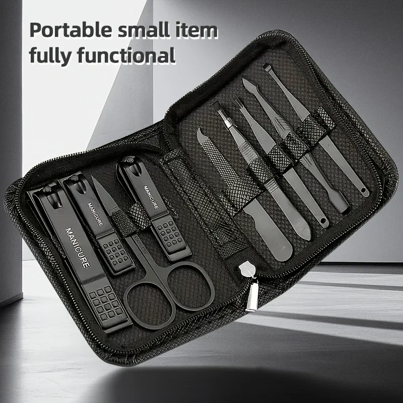 9 Piece in 1 Manicure Set Pedi - Men'S Grooming Tool 评论和价格