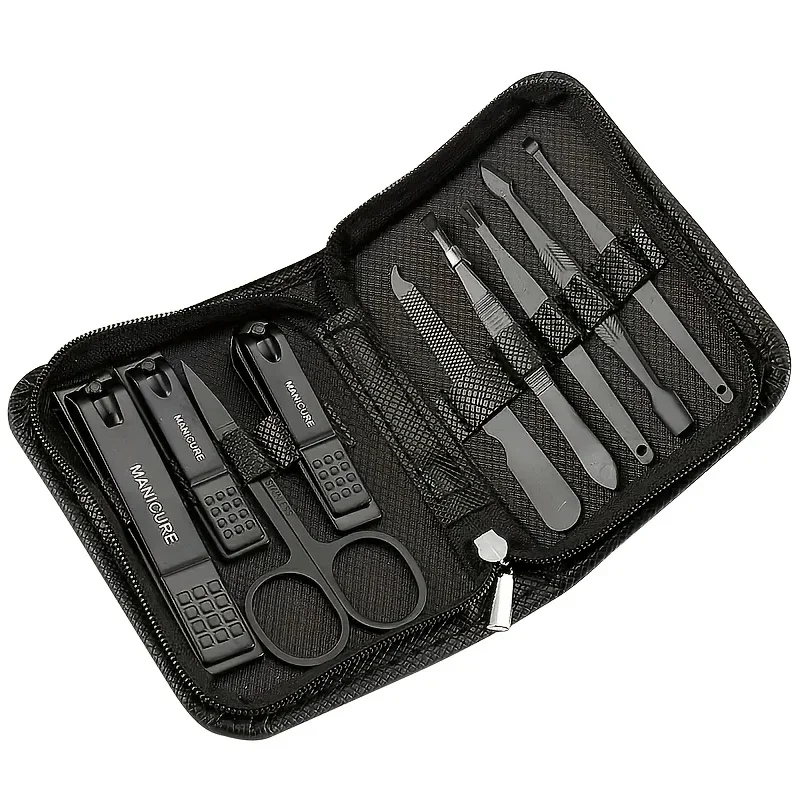 9 Piece in 1 Manicure Set Pedi - Men'S Grooming Tool 评论和价格