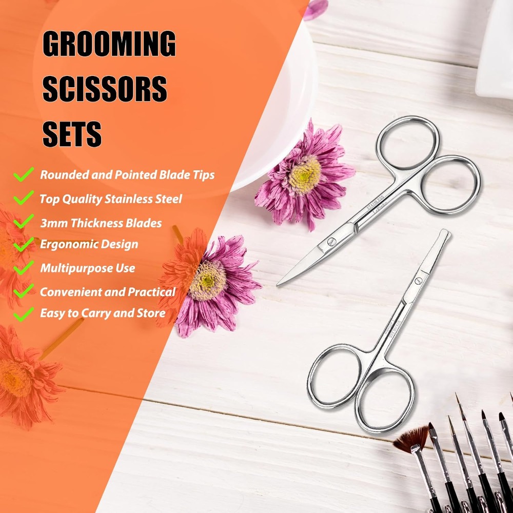 Facial Hair Grooming Scissors  - Men'S Grooming Eyebrow Trimming 评论和价格
