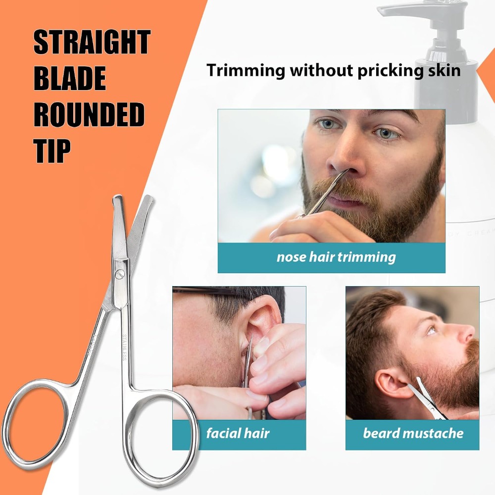 Facial Hair Grooming Scissors  - Men'S Grooming Eyebrow Trimming 评论和价格