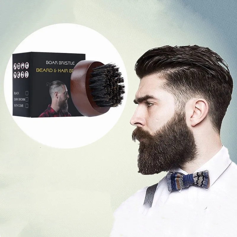 Beard Brush Man Boar Bristles  - Men'S Grooming Tool 评论和价格