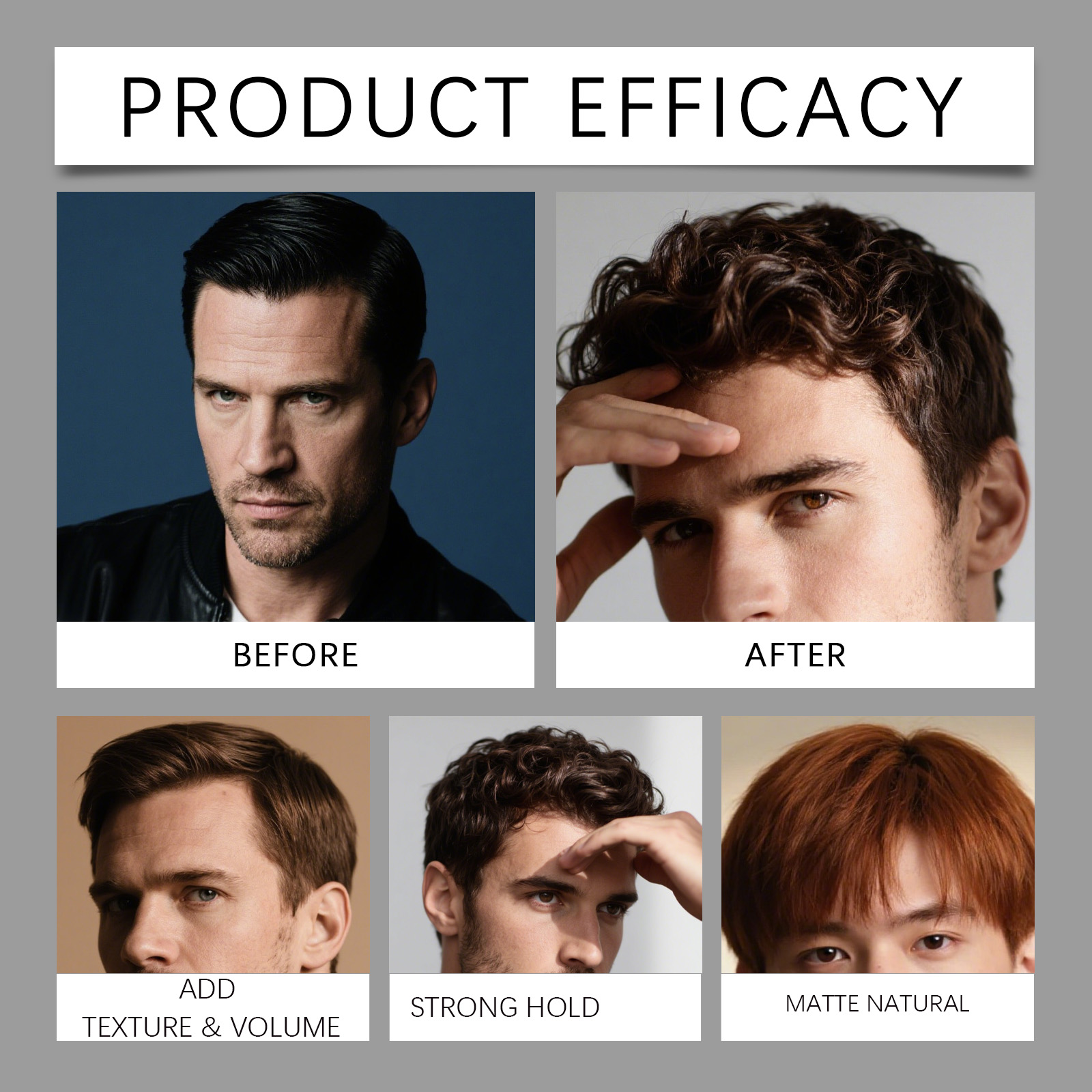 Men Matte Shaped Clay Hair Sty - Pomade Hair Clay 评论和价格