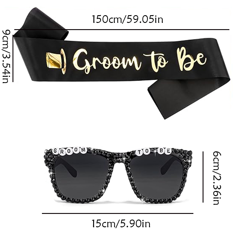 Groom To Be Black Satin Sash R - Men'S Grooming Kits 评论和价格