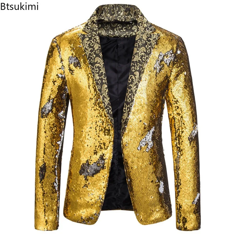 New Men's Fashion Blazer Shiny - Men'S Grooming Club 评论和价格
