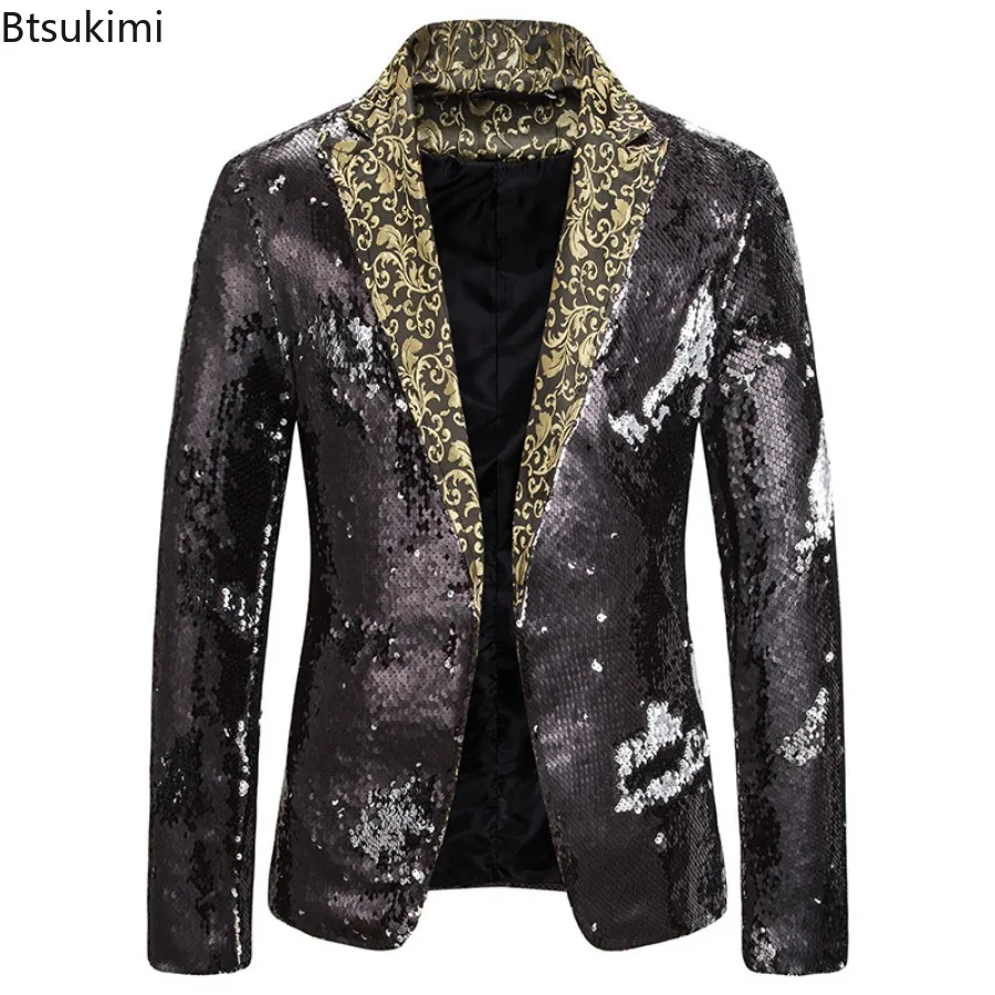 New Men's Fashion Blazer Shiny - Men'S Grooming Club 评论和价格